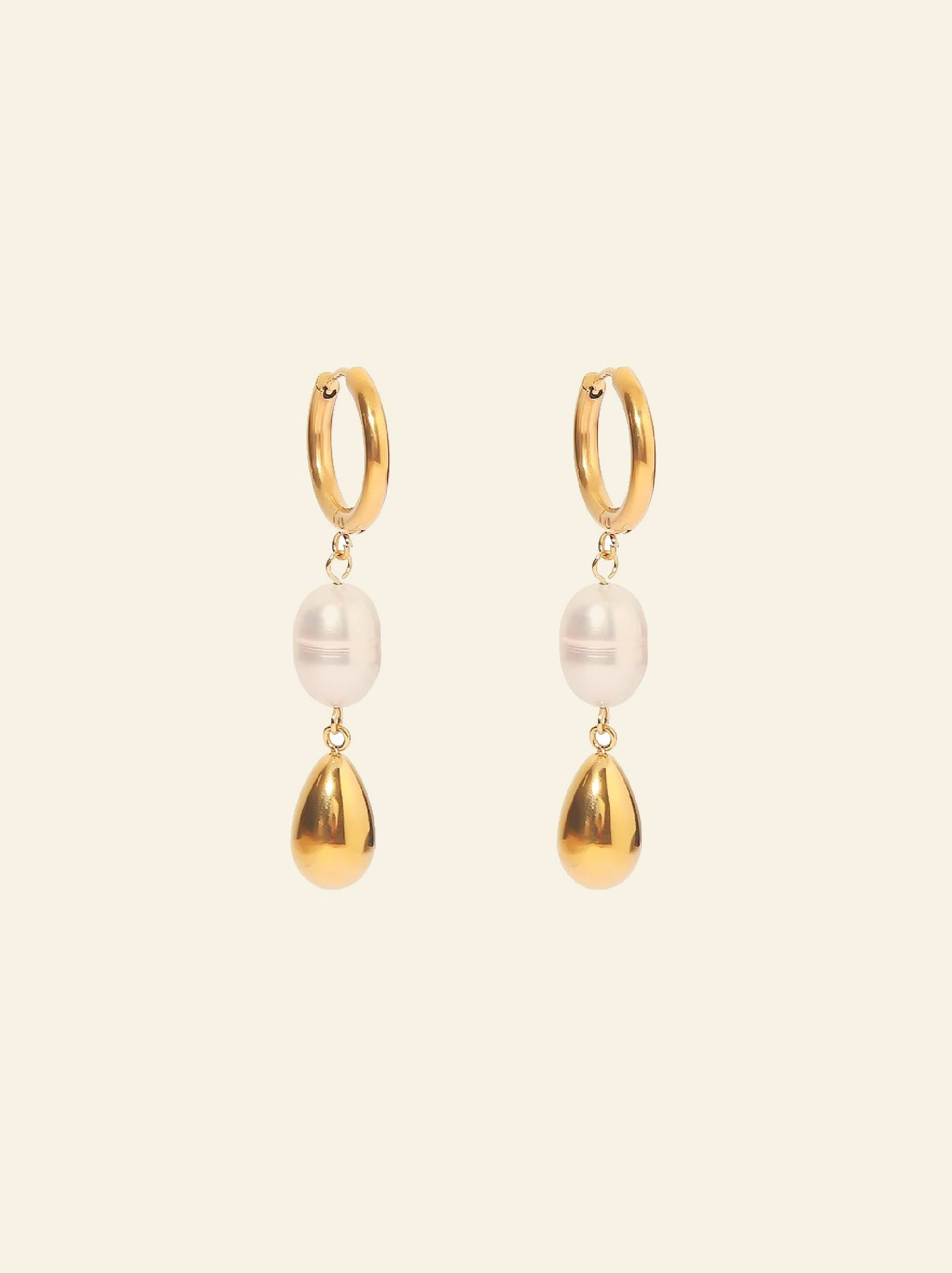 Pearla gold hoops