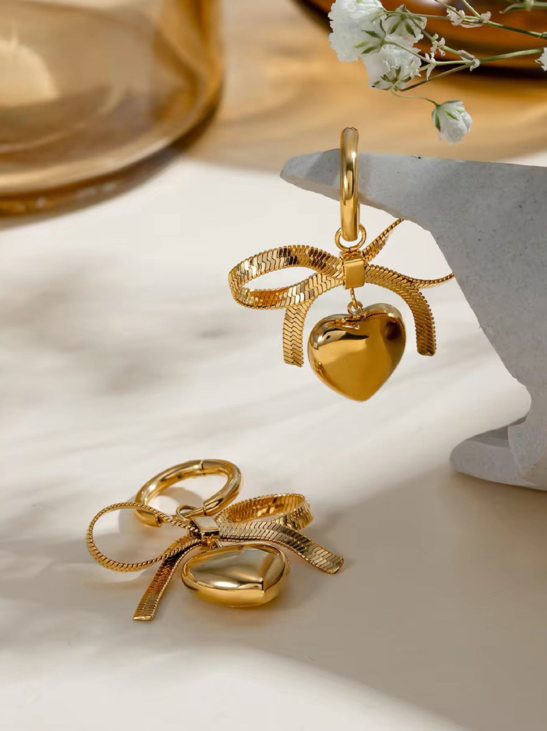 Heart Bow Hoops