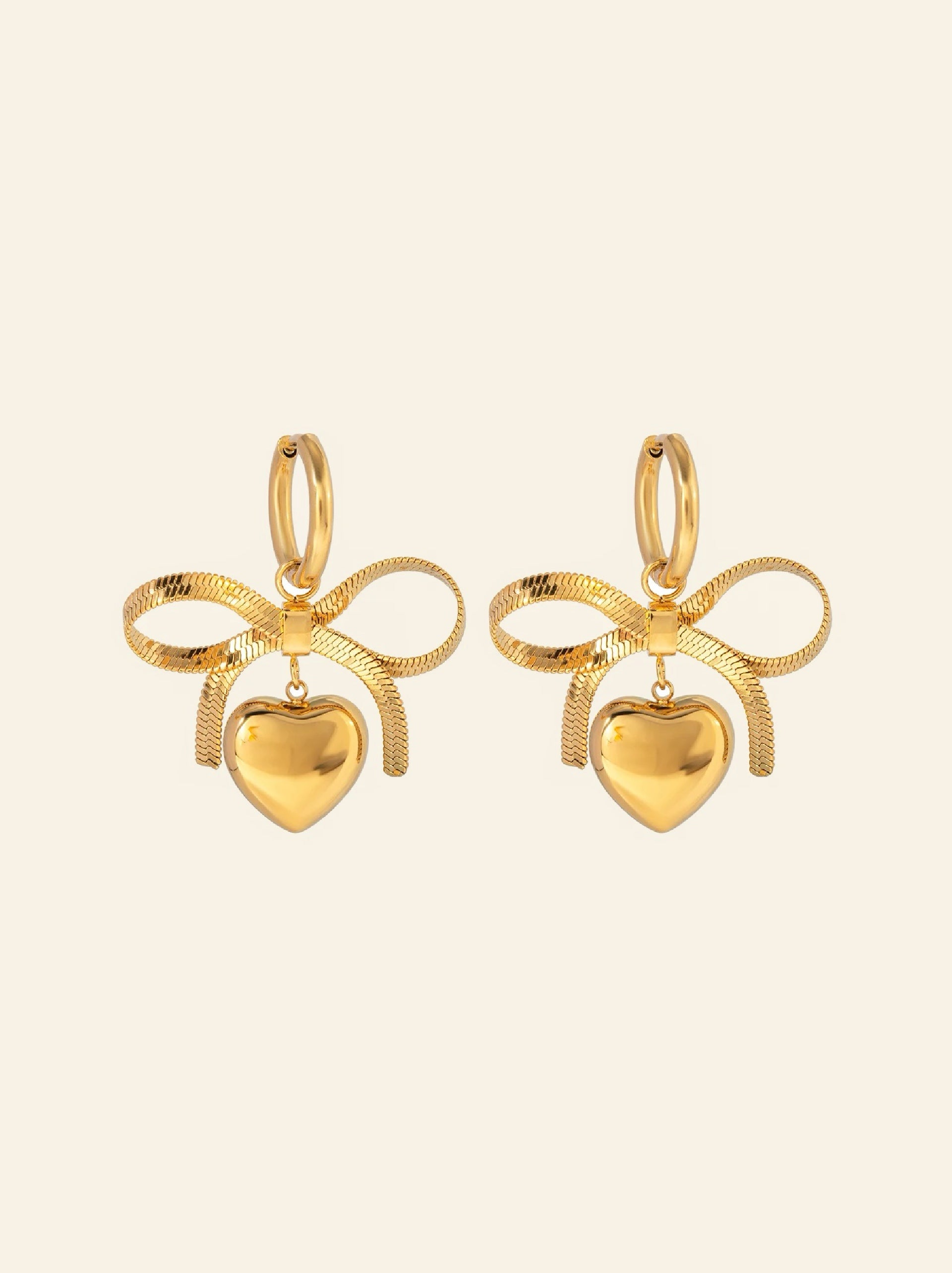 Heart Bow Hoops