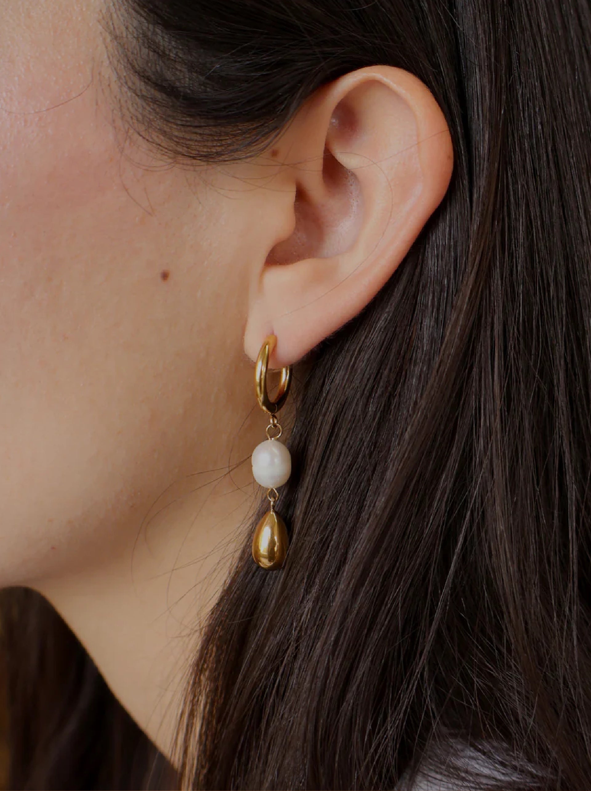 Pearla gold hoops
