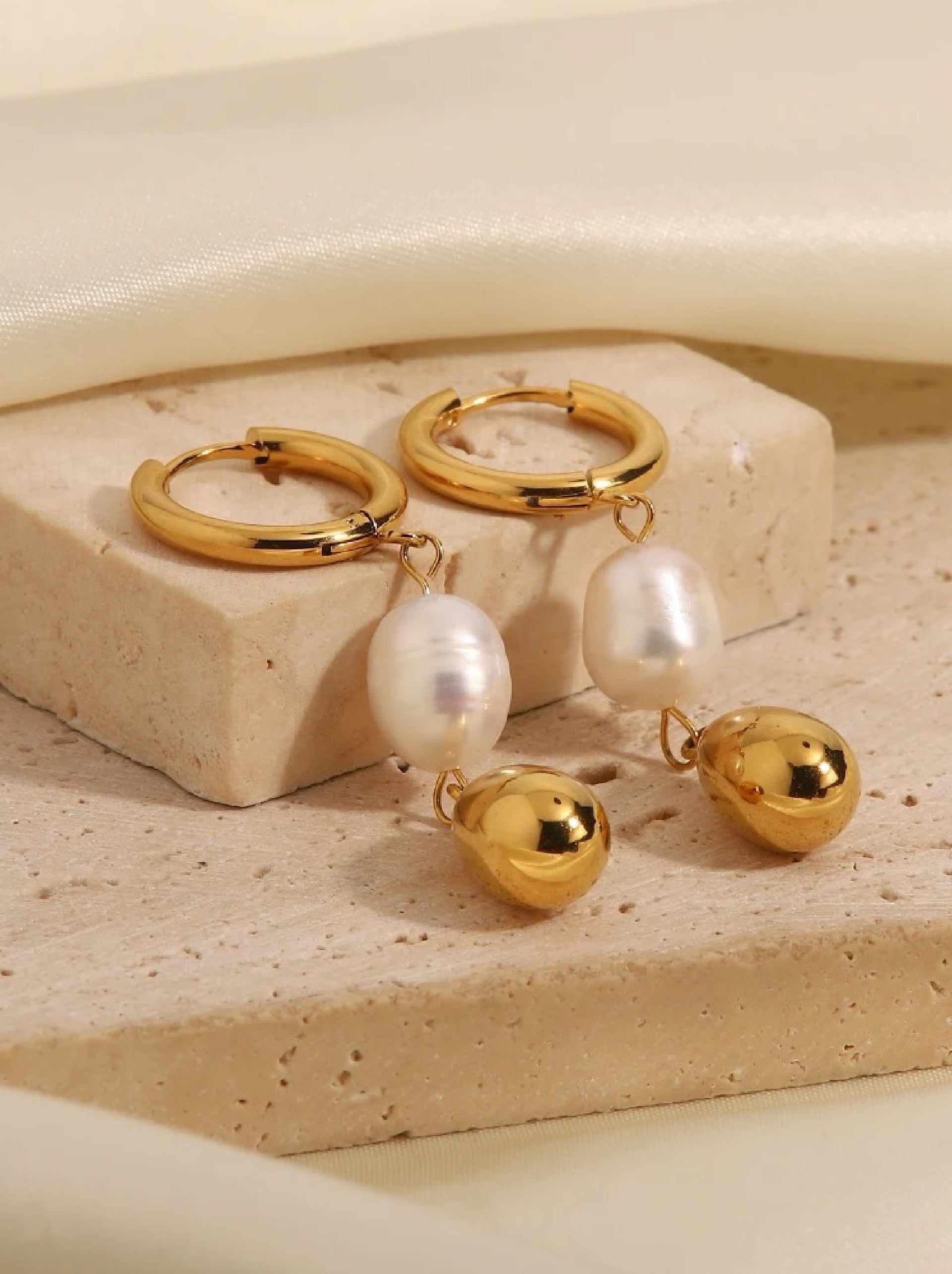 Pearla gold hoops