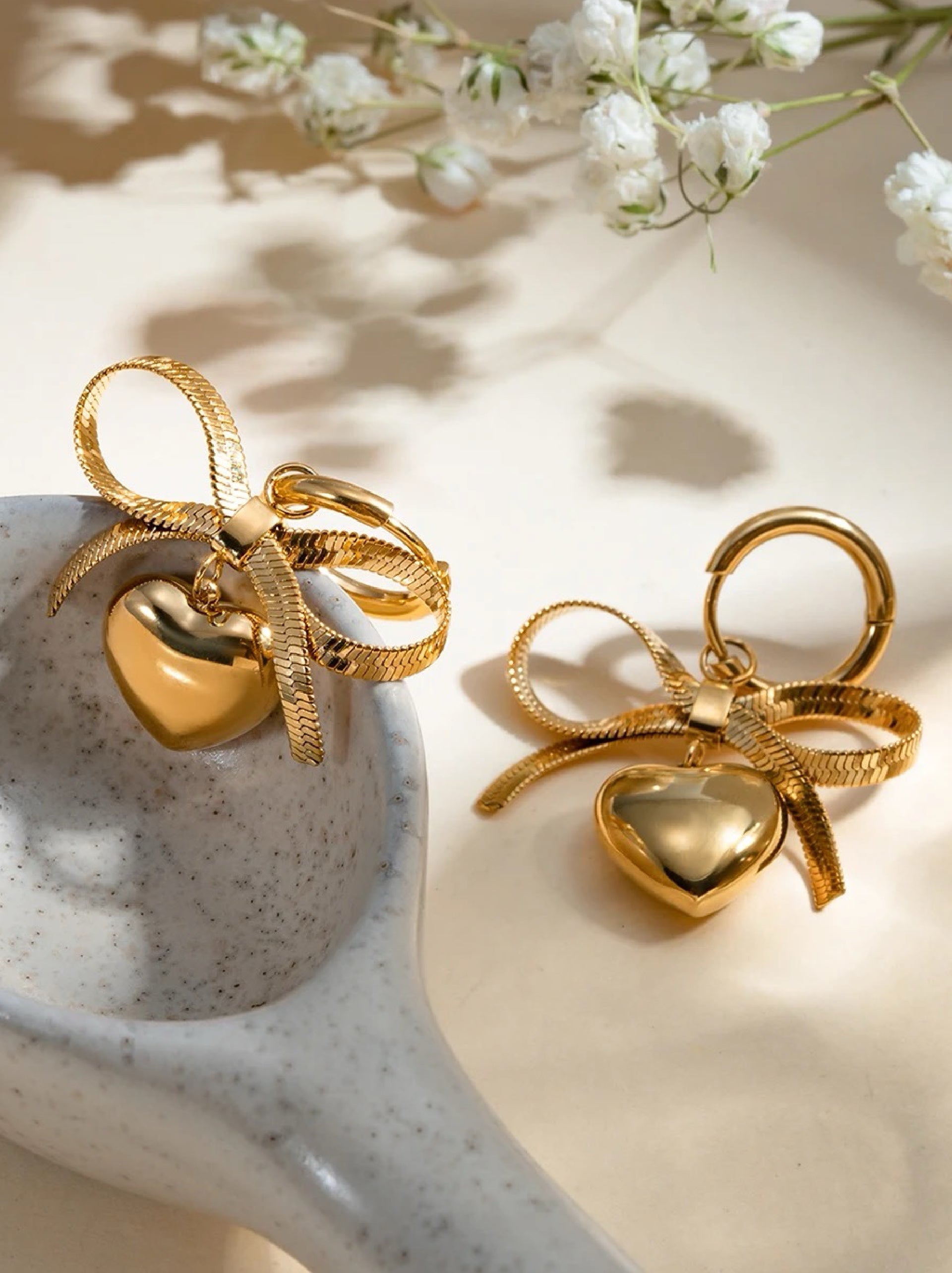 Heart Bow Hoops
