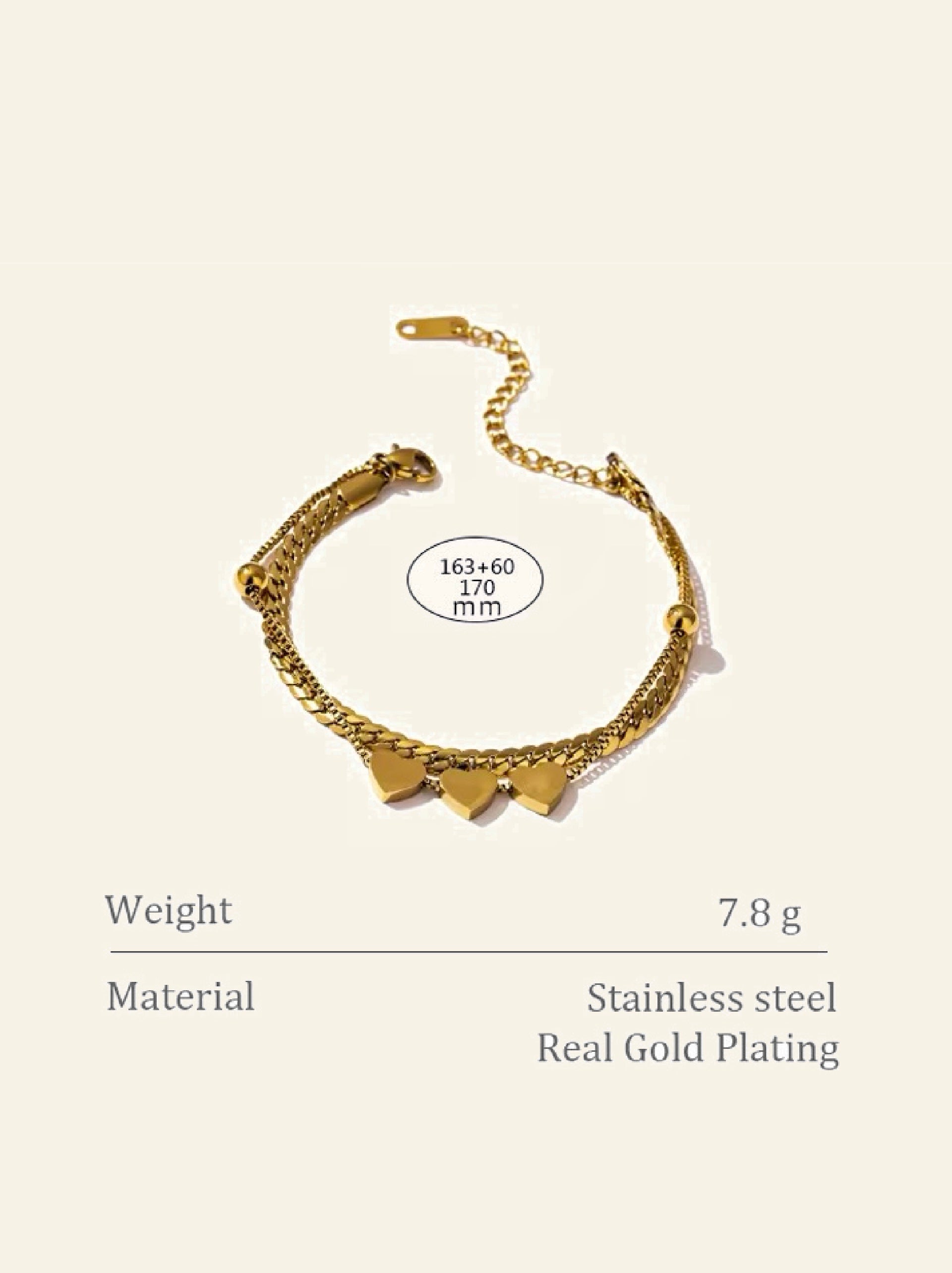 Sweetheart Stack Bracelet