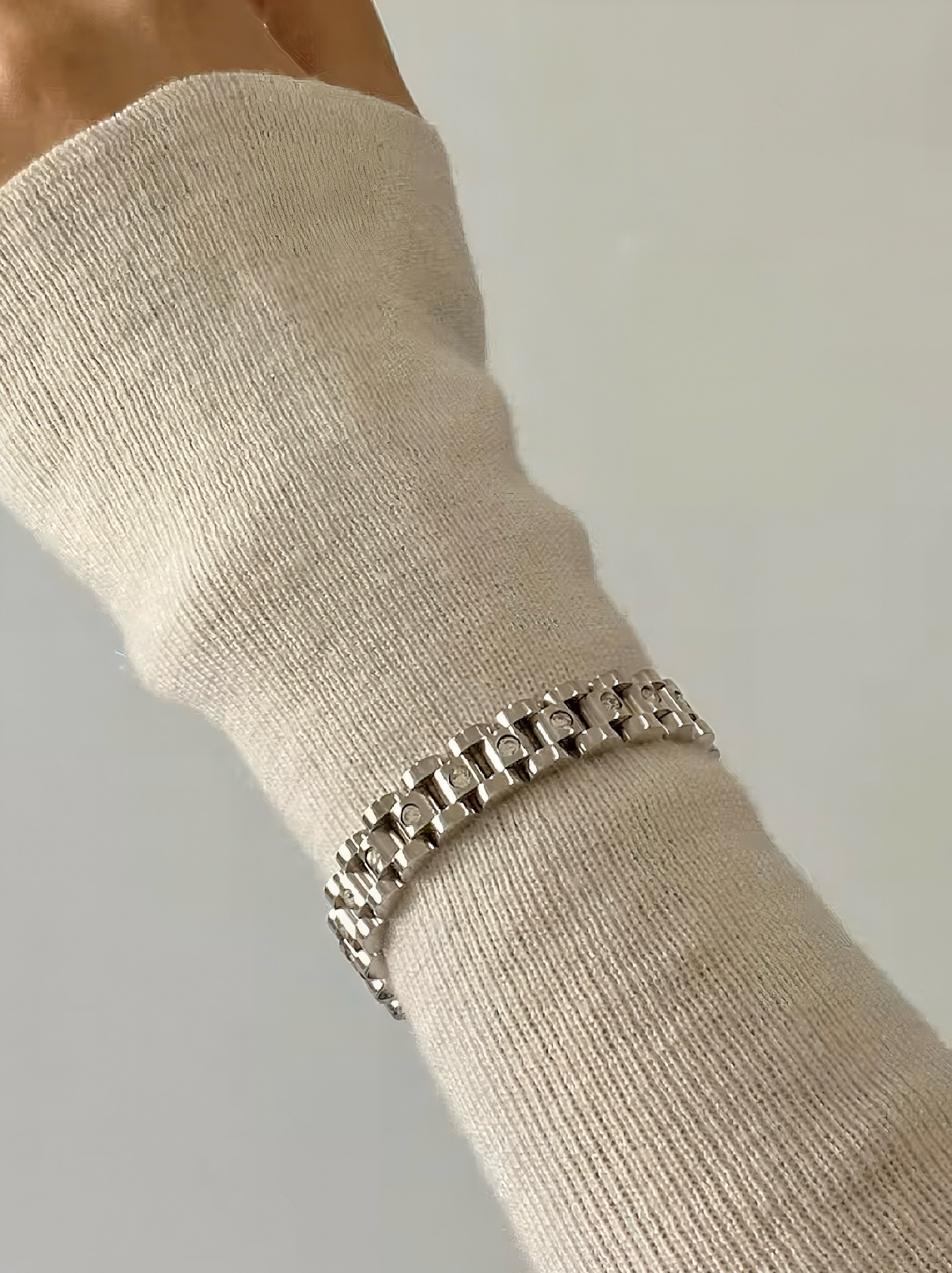 Lustre Link Bracelet - silver