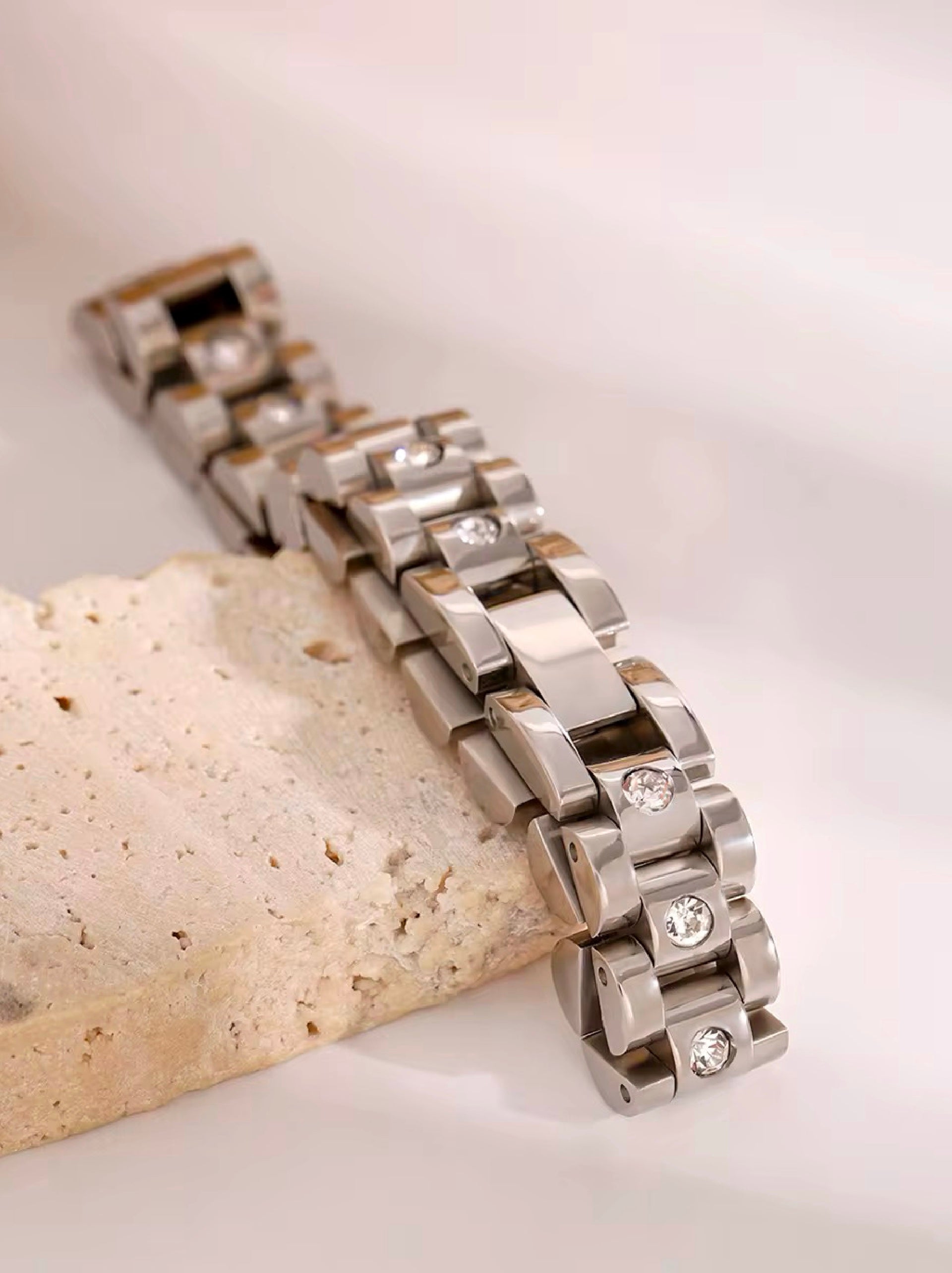 Lustre Link Bracelet - silver