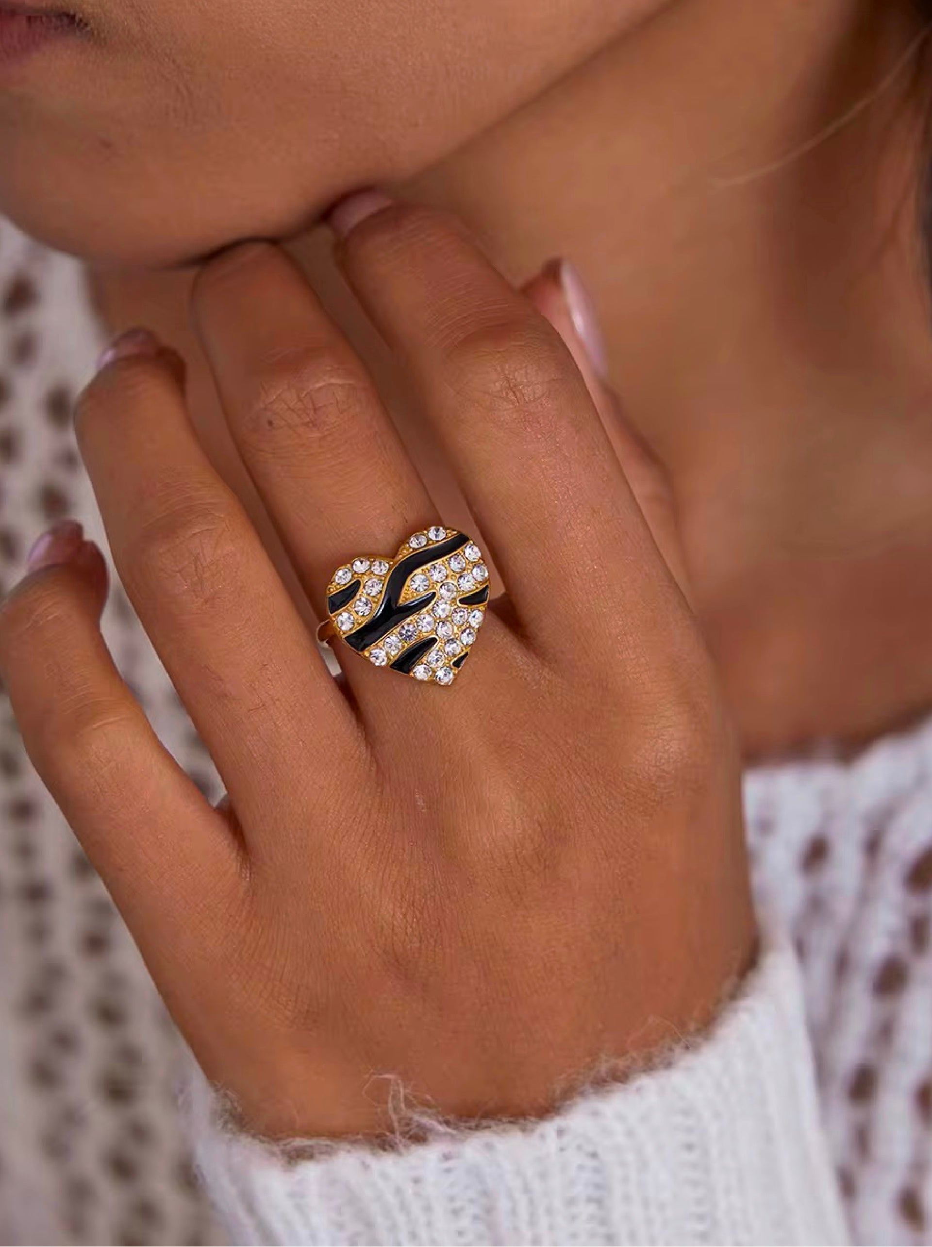 Starlit Heart Ring