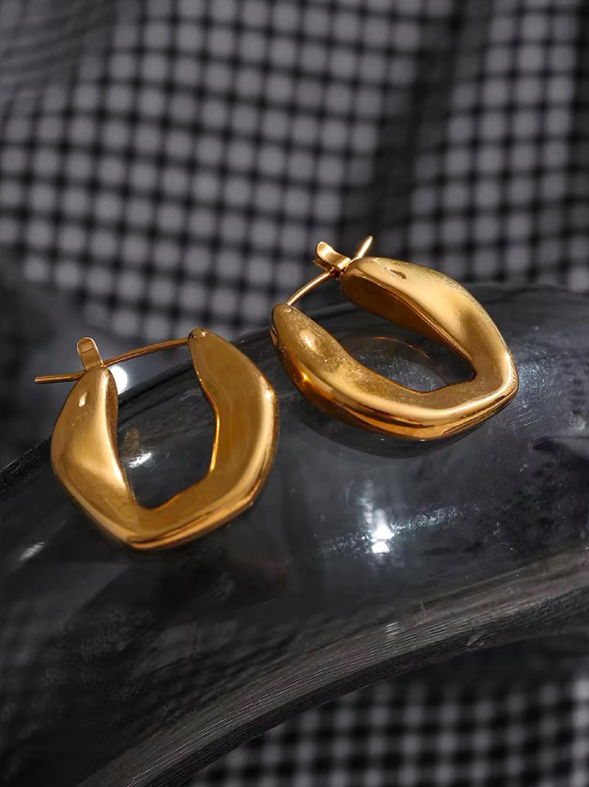 Contour Hoop Earrings