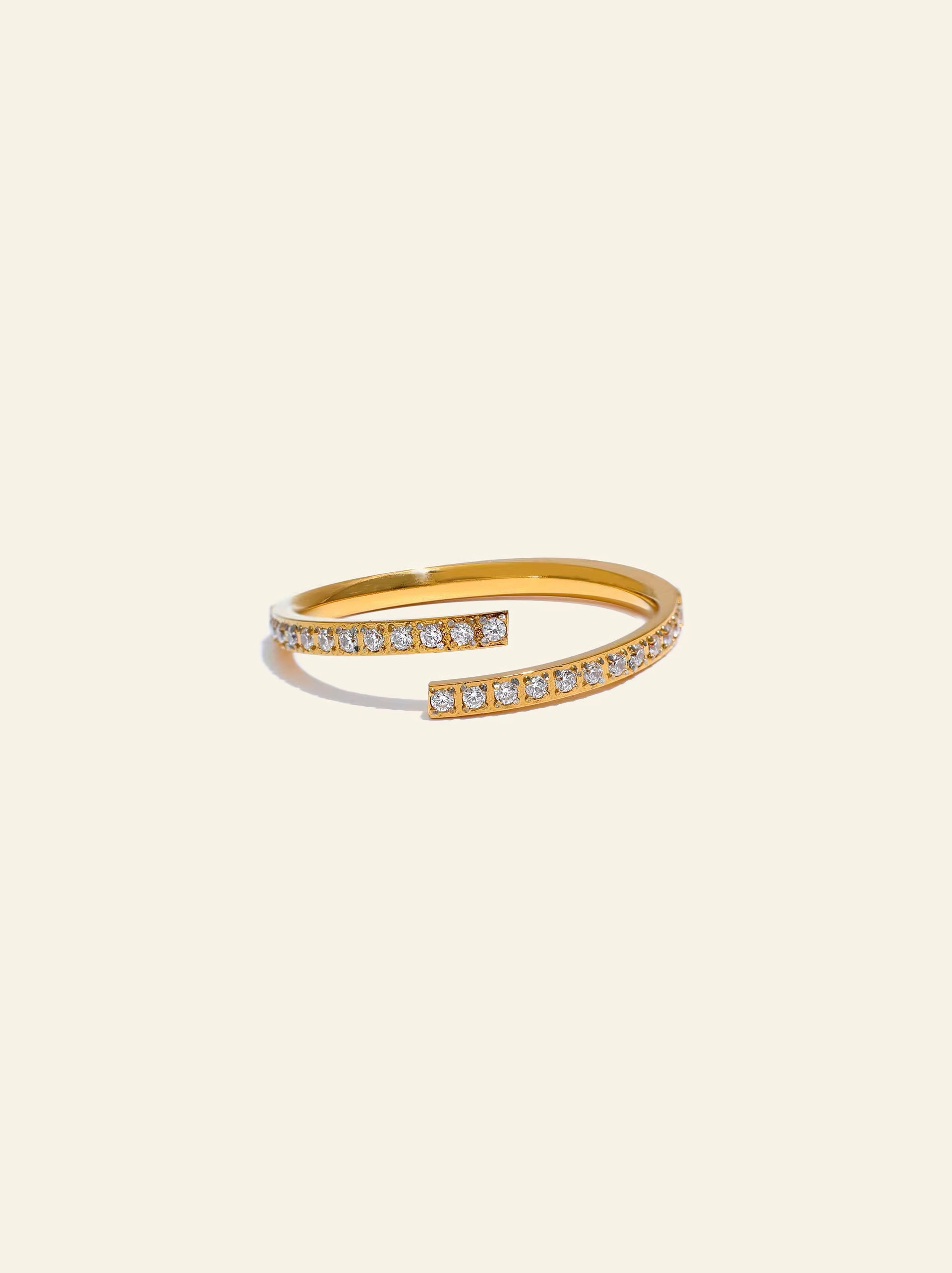Zirconia Rings Collection | 18K PVD Gold Plated Waterproof Rings